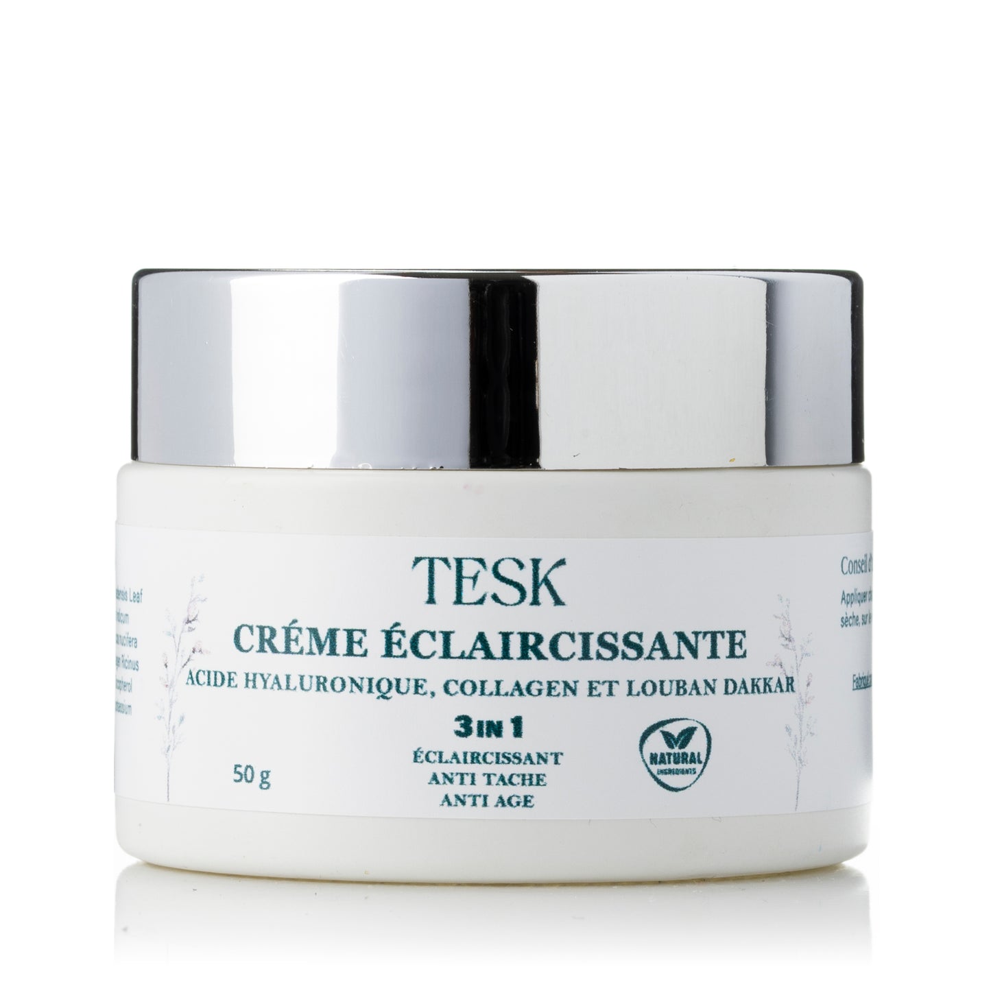 Crème Éclaircissante TRIO ( Louban dakar + acide hyaluronique + collagène ) 50g
