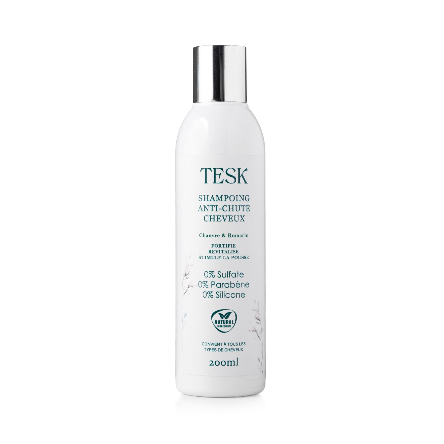 SHAMPOING ANTI CHUTE AU CHANVRE ET ROMARIN 200 ml