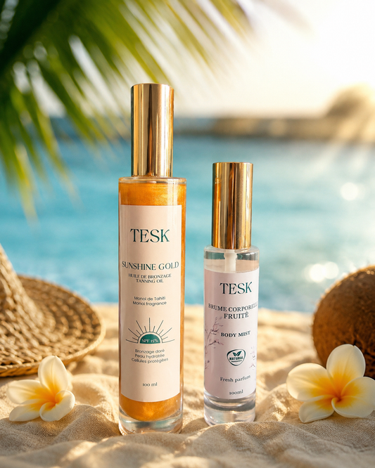 Pack Été : Huile de Bronzage &amp; Brume Corporelle Fruitée ☀️🍓